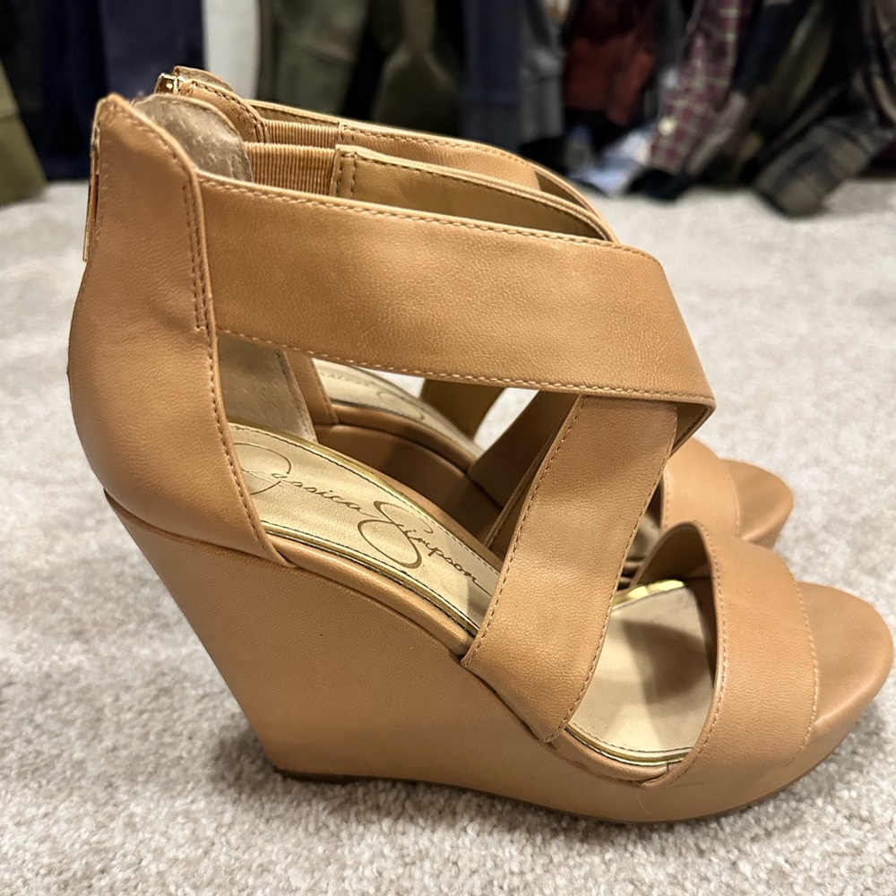Jessica Simpson nude wedge heel. Size 5.5.